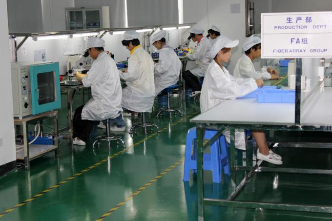 Inside HENGXANG's Fiber Array (FA) Group — cleanroom-standard workstations in our Production Department